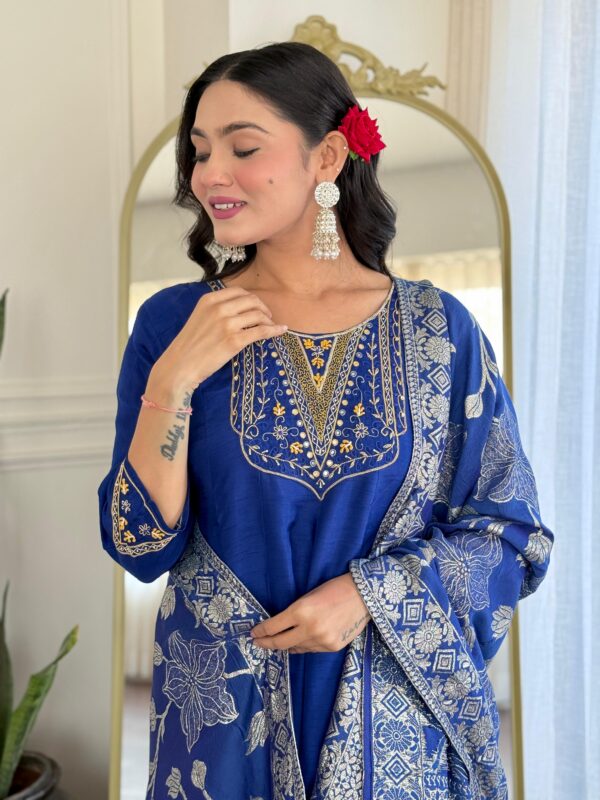 Dola Silk Embroidered Set - Image 7