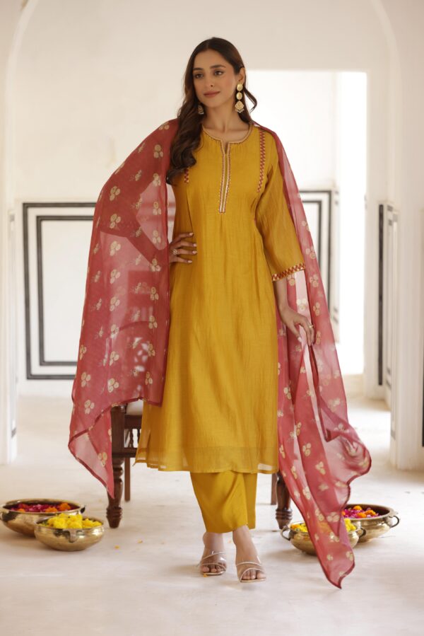 Mul Chanderi Kurta Set - Image 4