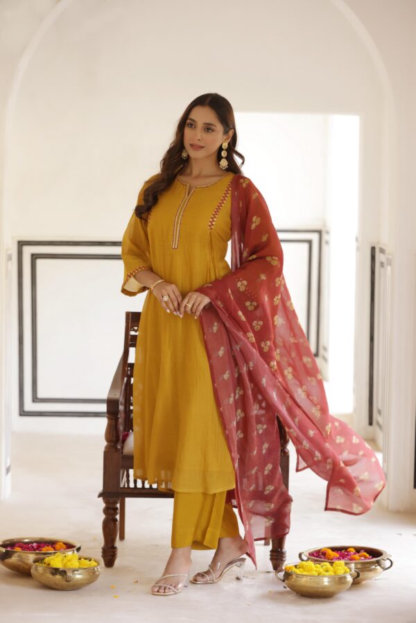 Mul Chanderi Kurta Set