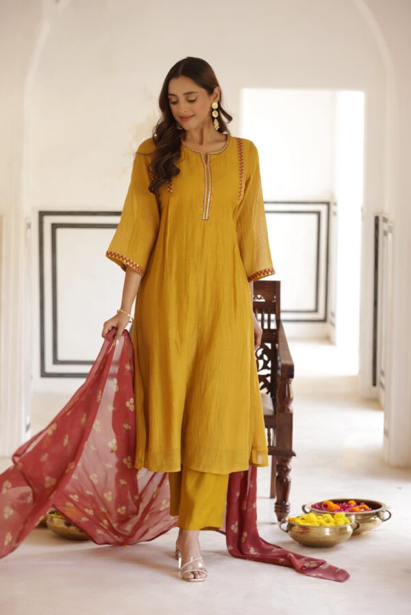 Mul Chanderi Kurta Set - Image 5