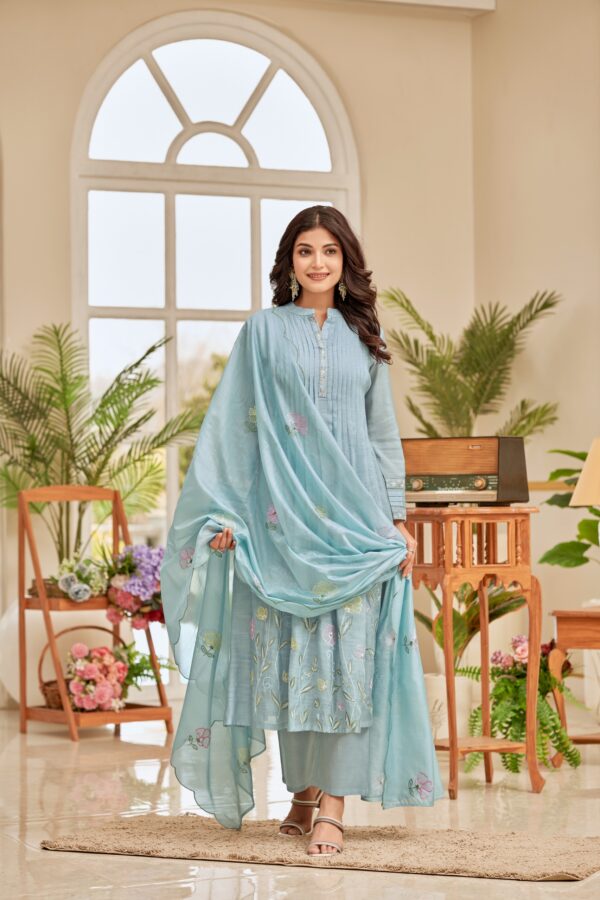 Mul Chanderi Kurta Set