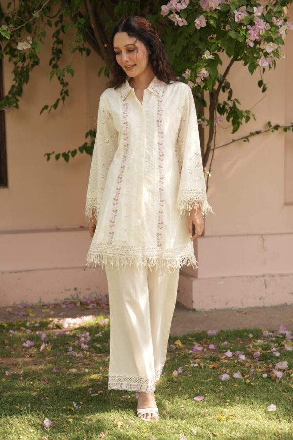 Cotton Schiffli Co-ord Set