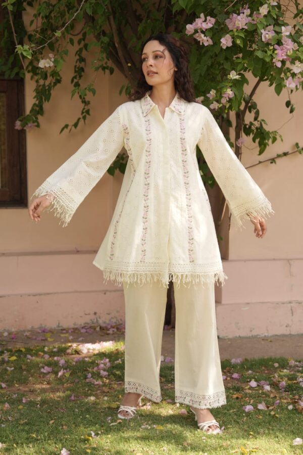 Cotton Schiffli Co-ord Set - Image 4