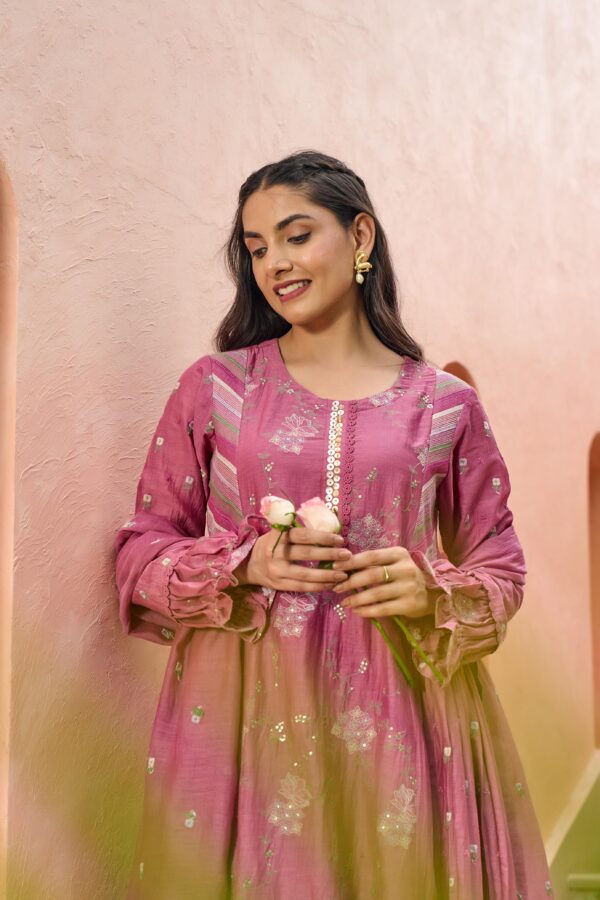 Mal Chanderi Suit with Embroidery - Image 6